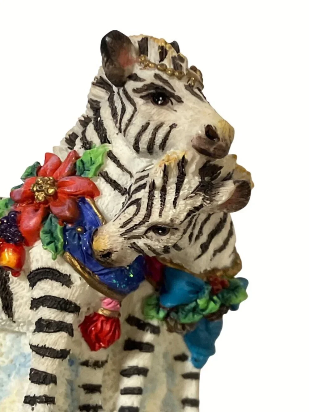 Crinkle Claus Crinkle Zebras Figurine 1999 Possible Dreams Holiday Decor